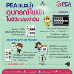PEA แนะนำอุปกรณ์ไฟฟ้าในชีวิตประจำวัน