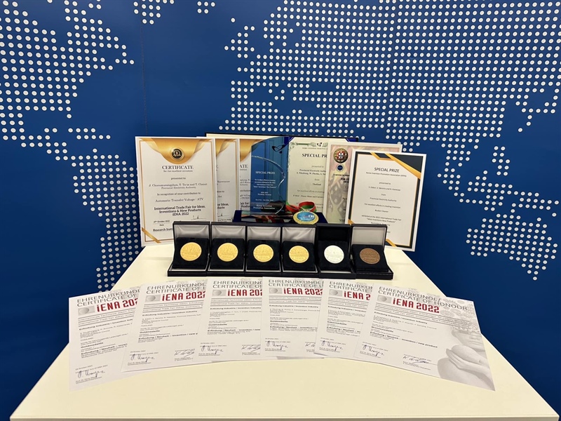 PEA คว้า 12 รางวัล จาก 6 ผลงานจากเวทีนานาชาติ “The International Trade Fair-Ideas, Inventions and New products” (iENA 2022)