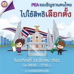 PEA ขอเชิญชวนคนไทยไปใช้สิทธิเลือกตั้ง