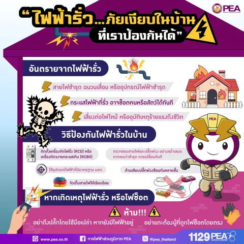 อันตรายจากไฟฟ้ารั่ว
