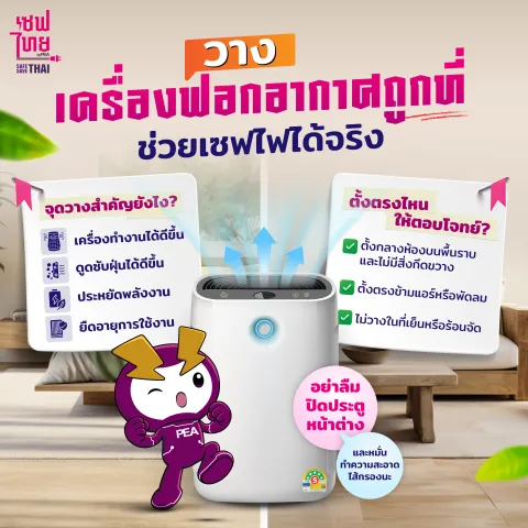 วางเครื่องฟอกอากาศถูกที่