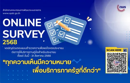 การสำรวจความพึงพอใจของประชาชนต่อการให้บริการของหน่วยงานของรัฐ ปี พ.ศ. 2568
