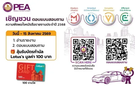 ตอบแบบสอบถามรายงานประจำปี 2568