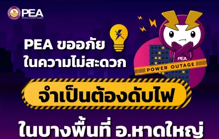 PEA แนะนำความปลอดภัยจากการใช้ไฟฟ้าช่วงน้ำท่วม