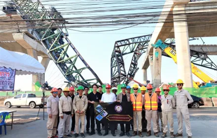 PEA ร่วมสนับสนุนภารกิจรื้อถอนเครนถล่ม โครงการทางหลวงพิเศษ M82