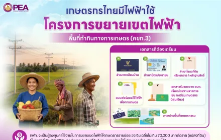 💜PEA ขยายเขตไฟฟ้าให้พื้นที่ทำกินทางการเกษตร ระยะที่ 3 (คขก.3) ยกระดับคุณภาพชีวิต เพิ่มรายได้ให้เกษตรกร🌾