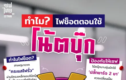 ไฟช็อตตอนใช้ “โน้ตบุ๊ก”