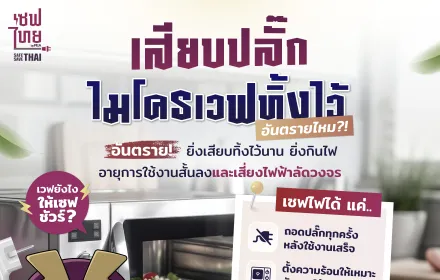 เสียบปลั๊กไมโครเวฟทิ้งไว้