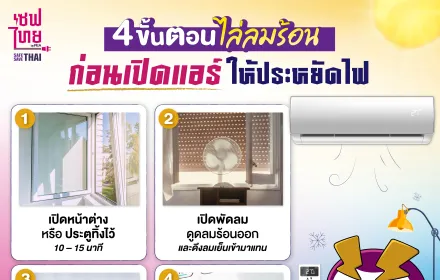 เทคนิคไล่ลมร้อนก่อนเปิดแอร์ 
