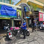 PEA ร่วมกับ หน่วยงานสื่อสารโทรคมนาคม จัดระเบียบสายสื่อสาร