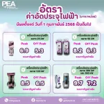 อัตราค่าอัดประจุไฟฟ้า  มีผลตั้งแต่ วันที่ 1 กุมภาพันธ์ 2568