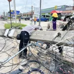 PEA รายงานความคืบหน้า จากเหตุรถยนต์ชนเสาไฟฟ้าแรงสูงบริเวณ ถนน ชบ.1033 เส้น อ่าวอุดม-ปากร่วม จ.ชลบุรี