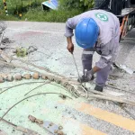 PEA รายงานความคืบหน้า จากเหตุรถยนต์ชนเสาไฟฟ้าแรงสูงบริเวณ ถนน ชบ.1033 เส้น อ่าวอุดม-ปากร่วม จ.ชลบุรี