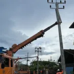 PEA แจ้งเลื่อนเวลาจ่ายไฟให้กับประชาชนบริเวณถนนห้วยยอด จังหวัดตรัง