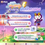 PEA เตือนภัยจากการใช้ไฟฟ้ากรณีเกิดพายุฝน