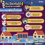 PEA แนะนำการใช้ไฟฟ้า ในกรณีที่มีน้ำท่วมหรือน้ำท่วมขัง