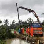 PEA สาขาระโนด เร่งฟื้นฟูระบบจำหน่ายจากเหตุพายุหมุน