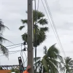 PEA สาขาระโนด เร่งฟื้นฟูระบบจำหน่ายจากเหตุพายุหมุน