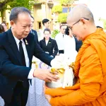 PEA ร่วมพิธีทำบุญตักบาตรพระสงฆ์ 108 รูป เนื่องในมงคลสมัย 9 ปี นับแต่พระราชพิธีสถาปนาสมเด็จพระสังฆราช