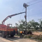 PEA เร่งฟื้นฟูระบบจำหน่ายไฟฟ้า อ.ท่าตูม จ.สุรินทร์ หลังพายุฤดูร้อนพัดถล่ม