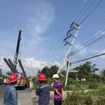 PEA เร่งฟื้นฟูระบบจำหน่ายไฟฟ้า อ.ท่าตูม จ.สุรินทร์ หลังพายุฤดูร้อนพัดถล่ม