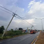 PEA อัปเดตสถานการณ์ไฟฟ้าขัดข้อง จ.ชัยภูมิ จากเหตุพายุฤดูร้อน