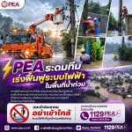 ⚡ PEA ระดมทีม เร่งฟื้นฟูระบบไฟฟ้าในพื้นที่น้ำท่วม