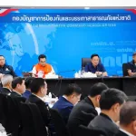 PEA ร่วมประชุมติดตามสถานการณ์อุทกภัย พร้อมรายงานการขยายเขตระบบไฟฟ้าชั่วคราวสำหรับจ่ายไฟให้แก่เครื่องผลักดันน้ำของกรมชลประทานที่สะพานข้ามแม่น้ำหน้าอำเภอบ้านโพธิ์