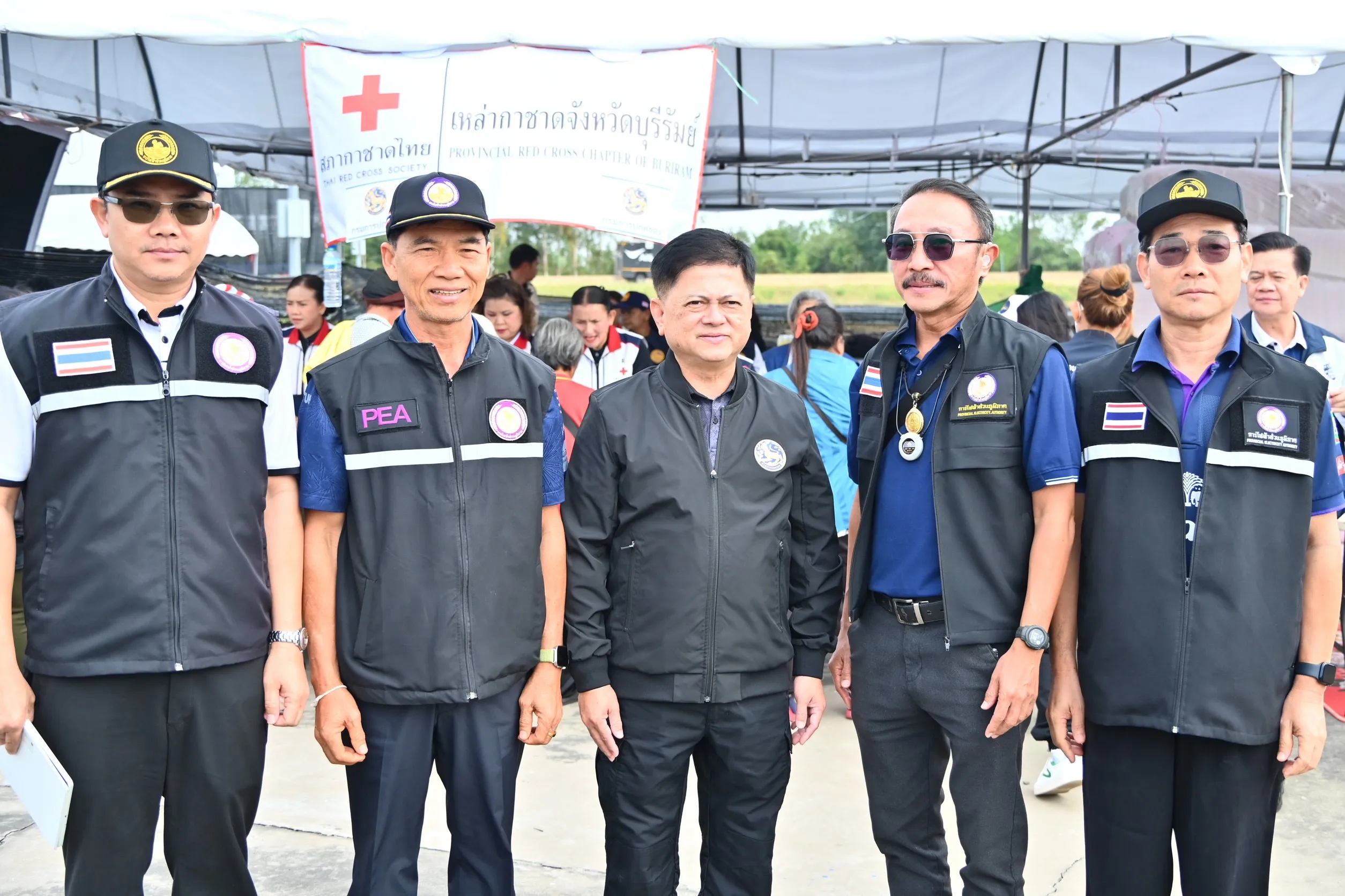 PEA ให้การต้อนรับอธิบดีกรมการปกครอง ตรวจเยี่ยมศูนย์พักพิงผู้อพยพ พื้นที่จังหวัดบุรีรัมย์